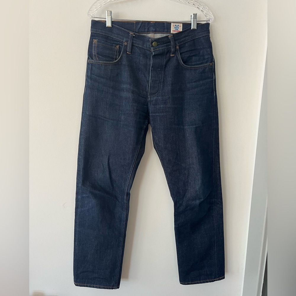 Left Field Men's Dark Blue Straight Leg Jeans
